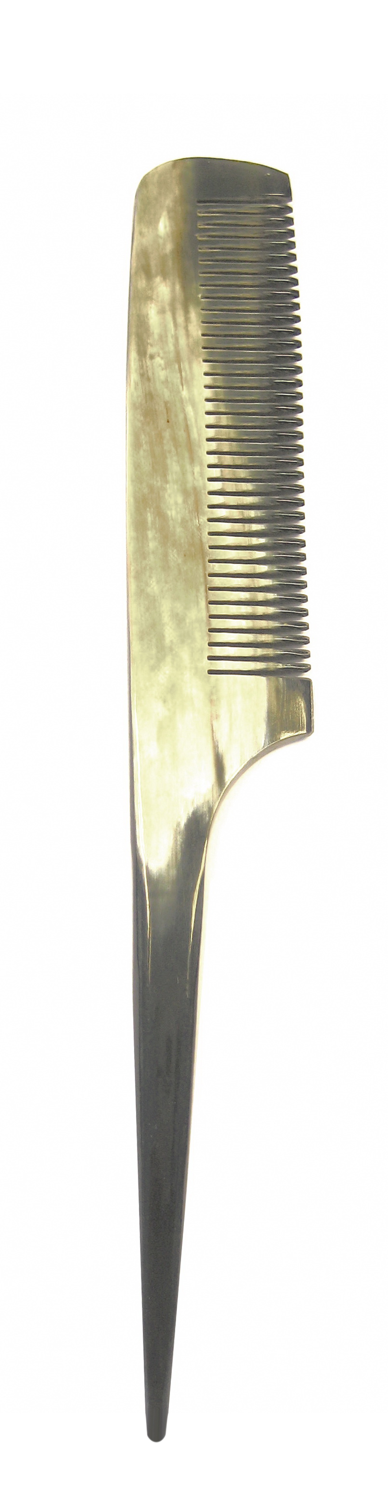 Golddachs Stielkamm aus handgesägtem Horn