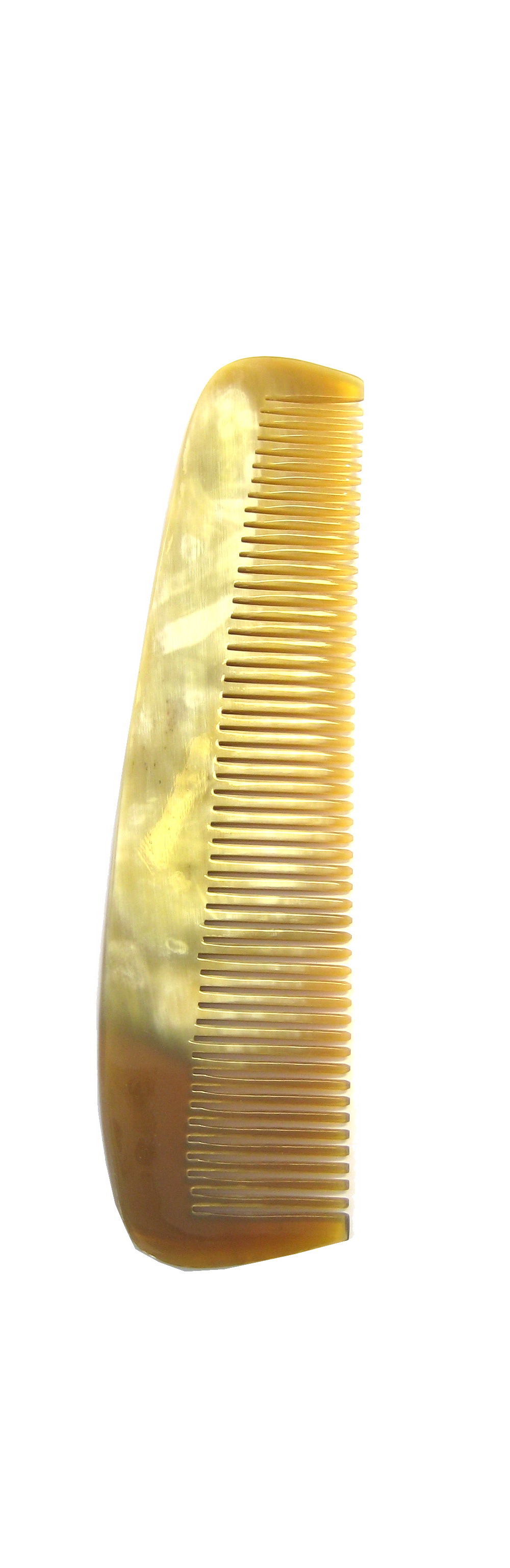 Golddachs Taschenkamm aus handgesägtem Horn