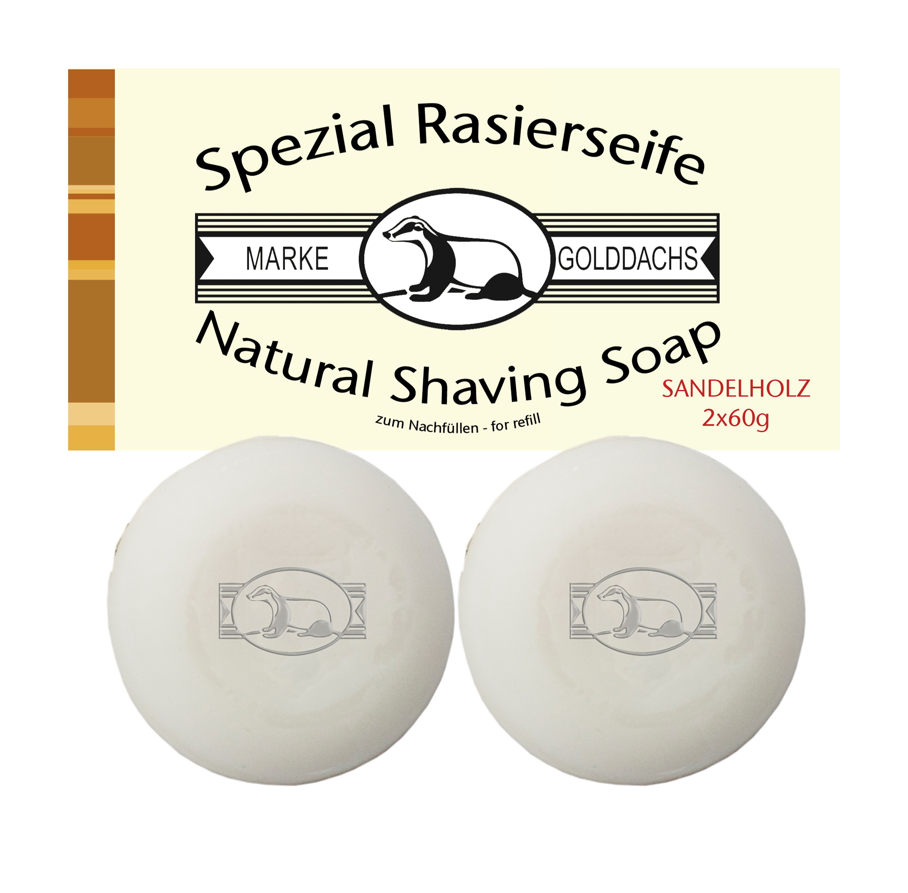 Rasierseife Sandelholz 2x60g