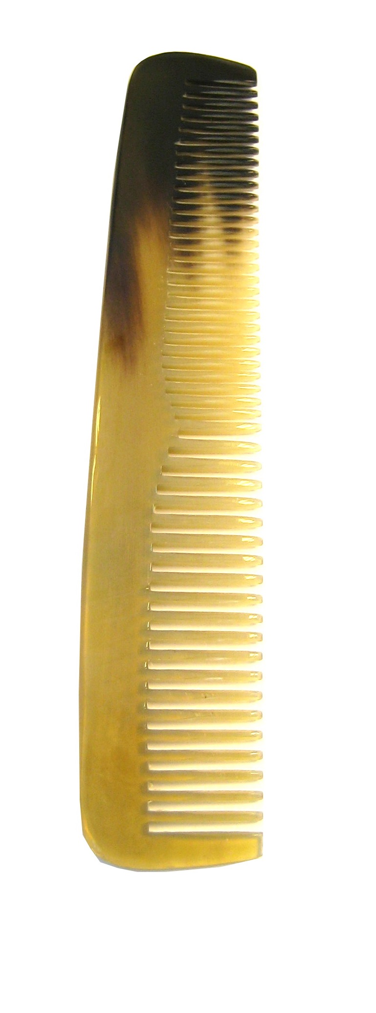 Golddachs Taschenkamm aus handgesägtem Horn