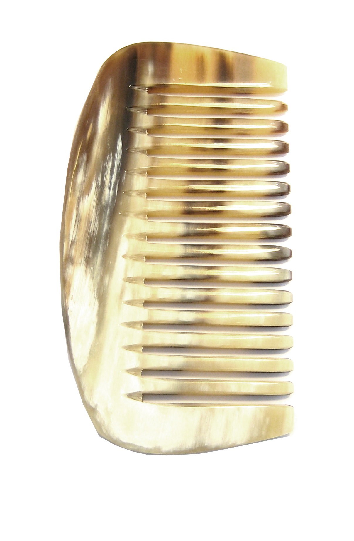 Golddachs Afrokamm aus handgesägtem Horn